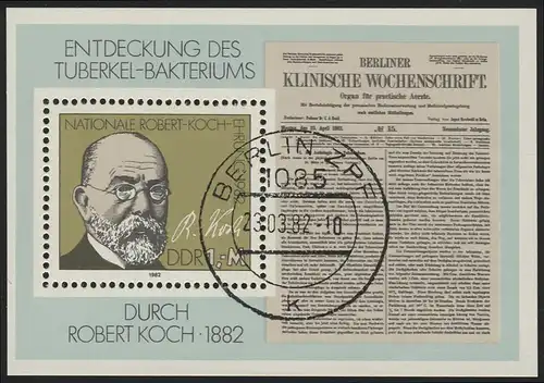 Bloc 67 Robert Koch 1982, Berlin ZPF 23.3.1982