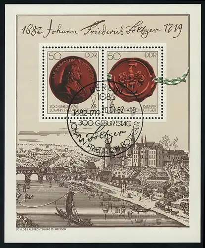 Bloc 65 Johann Friedrich Böttger 1982, ESSt Berlin