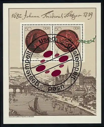 Block 65 Johann Friedrich Böttger 1982, Tagesstempel