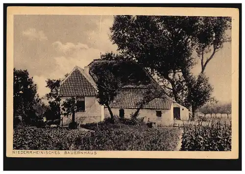 AK Niederrheinisches Bauernhaus, Knuffmann's malerische Motive 84, beschriftet