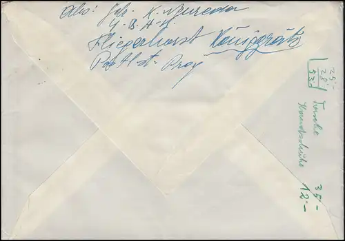 Poste de service allemand Bohême-Mähren KÖNIGHRÜTZ 30.12.41 Écriture de Noël