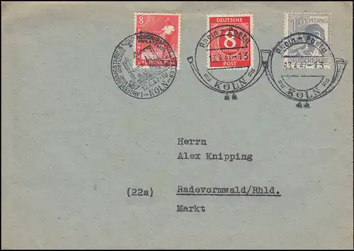 917+945+947 Kontrollrat I+II Brief KÖLN LV-Tagung 12.4.47 und Rhein-Posta 13.4.