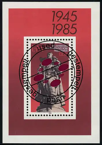 Block 82 Befreiung vom Faschismus 1985, Tagesstempel