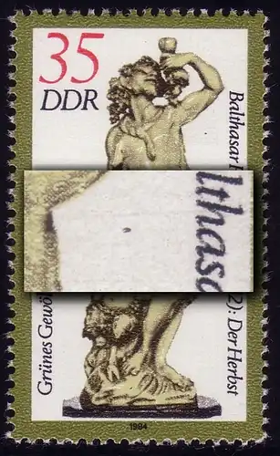 2907 Oeuvres d'art 35 Pf: point sous le bras supérieur, case 8, **