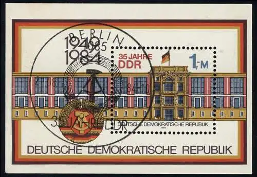 Block 77 35 Jahre DDR Berlin 1984, ESSt Berlin