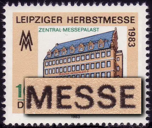 2822 Messe Leipzig 10 Pf: premier S rajeuni dans Messe ci-dessous, champ 5, **