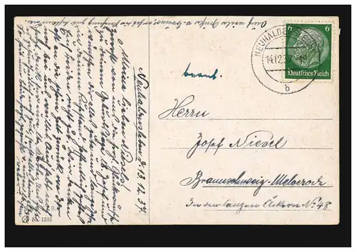 AK d'animaux jeunes cerfs, VIE DE NOUVEAUX ÂGE 14.12.1937