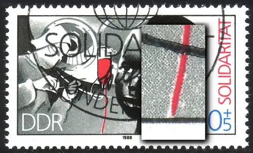 3202 Solidarité avec PLF: extrémité rouge du tuyau, champ 57, ESSt Berlin