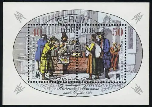 Block 88 Leipziger Herbstmesse 1987, ESSt Berlin