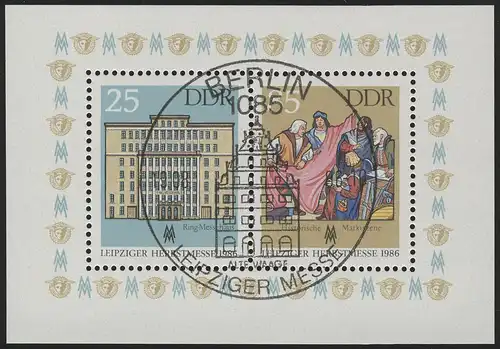 Block 85 Leipziger Herbstmesse 1986, ESSt Berlin