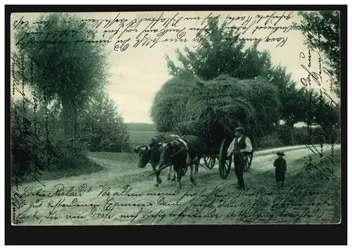 AK Chariot à benne plein, HAMBURG 1a 14.3.1905 après ALTENBUNG 13.3.05