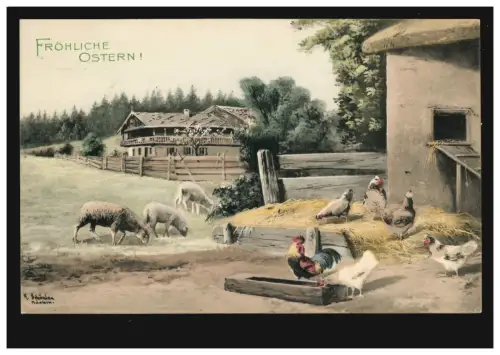 AK Agriculture: Pâques à la ferme avec des agneaux et des poulets, étiquetés