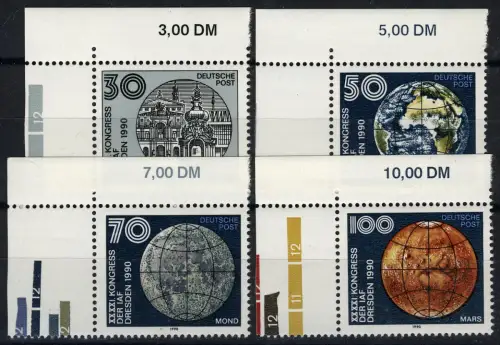 3360-3363 Congrès de l'IFF 1990, coin o.l., phrase **