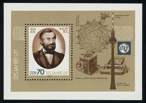 Block 101 Fernmeldeunion Philipp Reis 1990, postfrisch