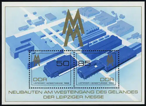 Block 99 Leipziger Automne Foire 1989, post-fraîchissement