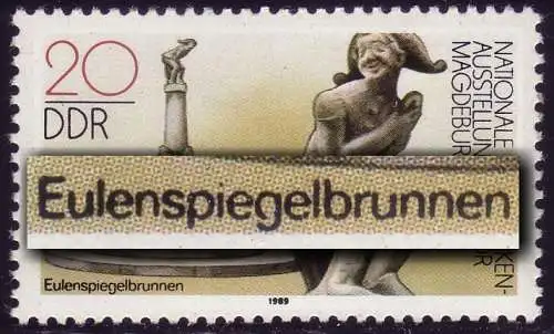 3265 Magdeburg 20 Pf: gebrochenes g, Feld 14, postfrisch **