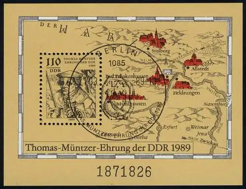 Block 97 Thomas Müntzer 1989, ESSt Berlin