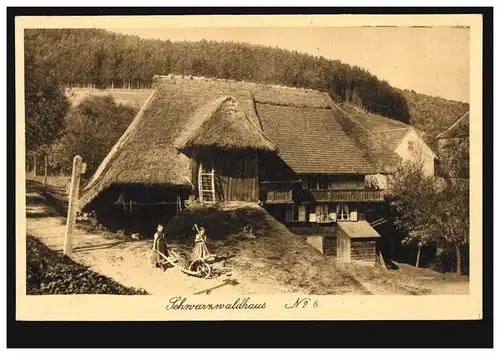 Foto-AK Schwarzwaldhaus Nr. 6 - Bauernhaus, ungebraucht, um 1930