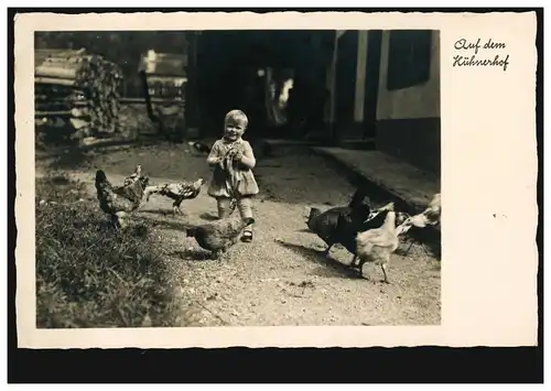 AK photo Au poulailler, HEILBRRONN 4.7.1936