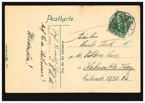 AK Altenau en résine: Panorama avec le troupeau de bovins - Postage du bétail, CLAUSTHAL 1907