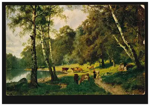 AK Artiste Paul Heckscher: Paysage Lac Bohne, FRANKFURT/MAIN 17.7.1918