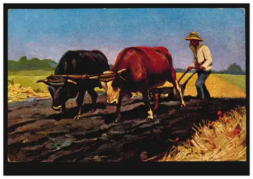 Artiste-AK Besterspann au travail, Enrilo-Editeur 534, inutilisé