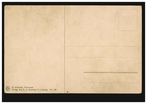 AK Artiste R. Schelz: Fleuris - Baumes et bœufs, non utilisés
