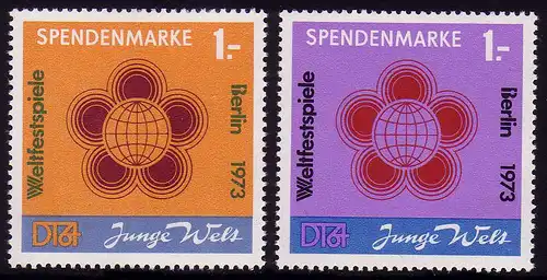 Marques de don 1-2 Emblème 1972/73, série postale fraîche
