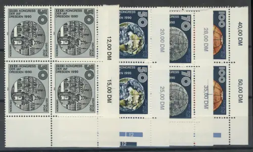 3360-3363 IAF-Kongress 1990, E-Vbl o.r., Satz, postfrisch **