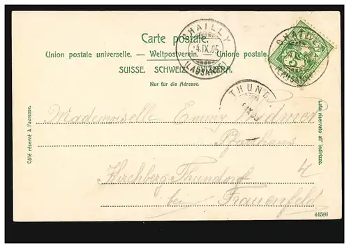 Foto-AK Schiffe: Boot / Barque - Segelschiff auf dem Genfersee, CHAILLY 4.9.1905