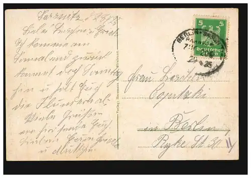 AK Stralsund: Traversée de Strasunde à Rügen avec le navire de trajectoire, 1925