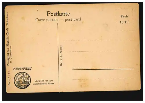 AK Artiste J.-C. Rave: Pont Manilla-Cavit (Philippines) 19ème siècle