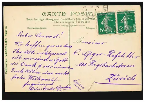 AK Segelschiffe - Segelboot auf hoher See, Frankreich - Schweiz