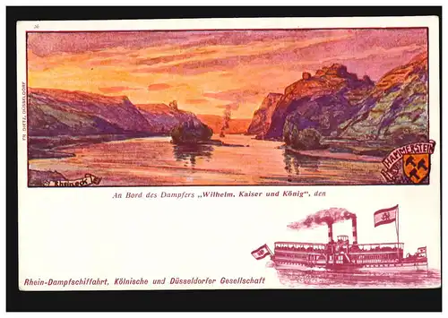 AK navires: À bord du vapeur "Wilhelm, empereur et roi," inutilisé