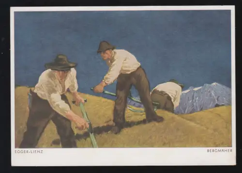 Carte postale 42: Egger-Lienz: Les moissonneuses, l'agriculture, inutilisé