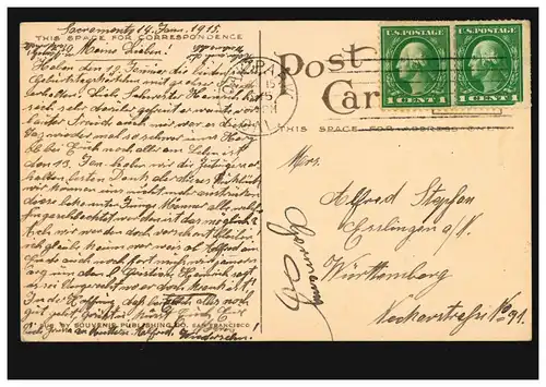 USA-AK Agriculture: récolte d'oranges en Californie du Nord OAK PARK CAL. 15.1.1915