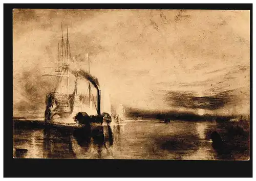 Künstler-AK Schiffe: J.M.W. Turner - The Fighting Temeraire, ungebraucht