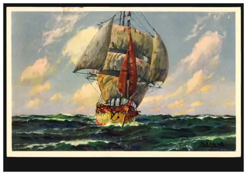 Navires d'artistes: Patrick von Kalckreuth - Bateau de pêche en cours de route, inutilisé