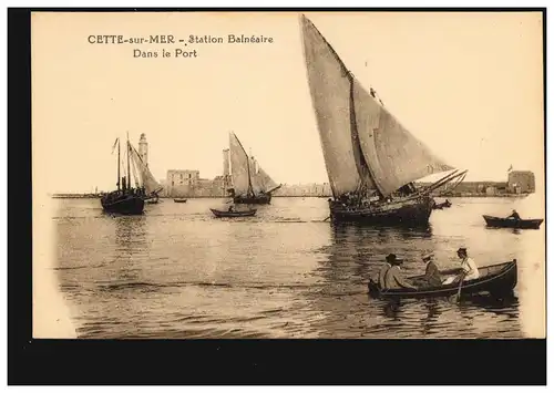 Foto-AK Schiffe: Cette-sur-Mer, Station Balneaire, Dans le Port Hafen mit Booten