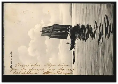 Bateaux AK Photo. Voilier - Barque a Voile, NEUCHATEL TRANSIT 10.9.1912