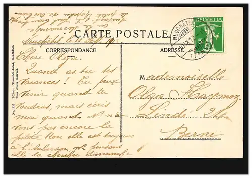 Bateaux AK Photo. Voilier - Barque a Voile, NEUCHATEL TRANSIT 10.9.1912