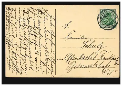 Foto-AK Kriegsschiffe: Torpedobootsdivision in voller Fahrt, KIEL 4.2.1912