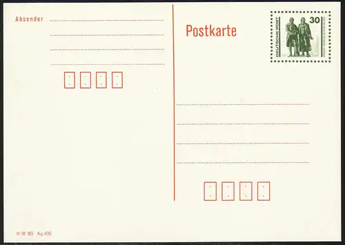 P 107II Goethe-Schiller-Denkmal 30 Pf, DV tiefer, postfrisch wie verausgabt