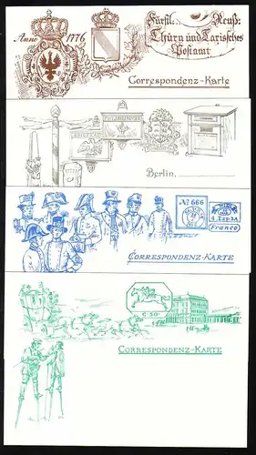 P 93I SOZPHILEX'85 5/5 Pf, Zudruck-Set SSt Berlin Postgeschichte 04.10.1985