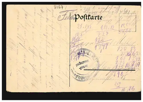 AK Gruss de la place Schiessplatz Oberhofen, BS Unité de formation, vers 1916/1917