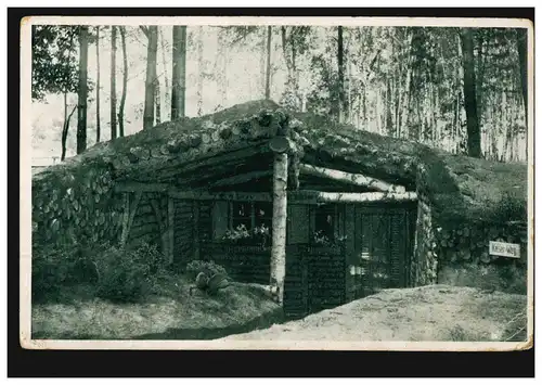 AK Position sur le terrain dans la lande de Vahrenwald: abri de bataillon 11.12.16