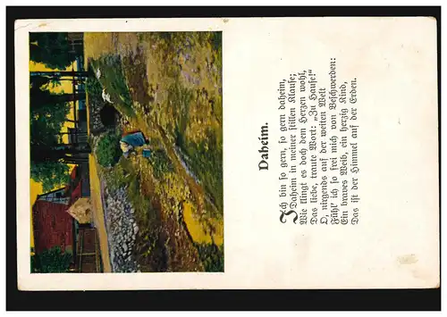 Poste de terrain BS Reserve-Lhospitalt Butzbach, 28.2.1916 sur AK Dorénavant - Dolfidylle