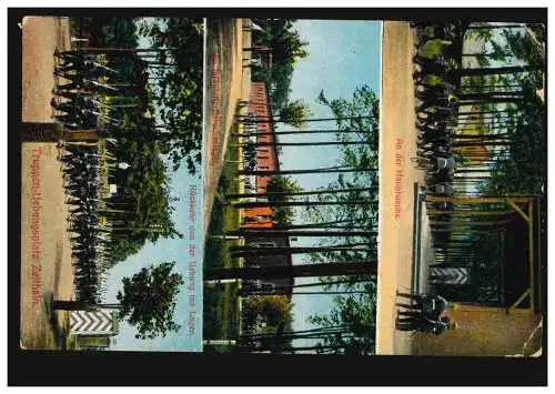 AK Troupes-Exercise lieu de chasse Horloge: Garde, camp de baraque, retour, 29.2.1916