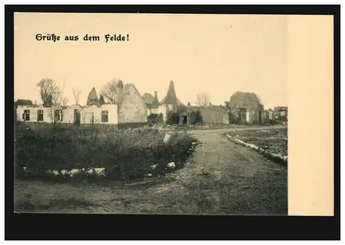 AK Grüße aus dem Felde: Bailleul Sire Berthoult, Nordfrankreich, ungebraucht