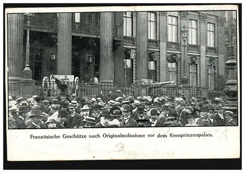 Photo AK Tirs français contre le palais du prince héritier, inutilisé, 1918